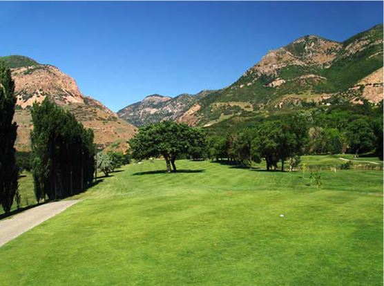 Mountain range with a blue sky