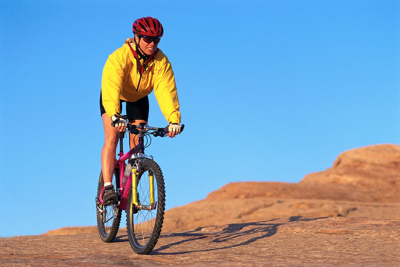 biker on a mountain